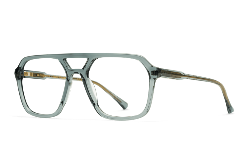 EINSTOFFEN Discotiger Brillestel (Form: Pilot - Farve: Transparent)