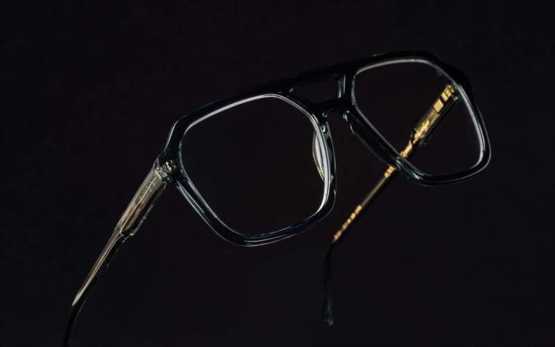 EINSTOFFEN Discotiger Brillestel (Form: Pilot - Farve: Transparent)