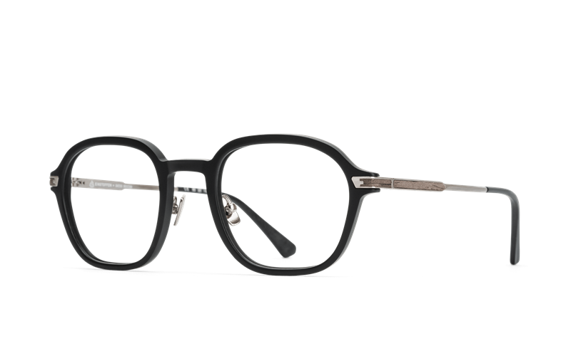 EINSTOFFEN Physiker Brillestel (Form: Firkantet - Farve: Sort)