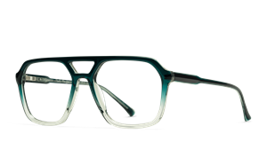 EINSTOFFEN Discotiger Brillestel (Form: Pilot - Farve: Grøn)