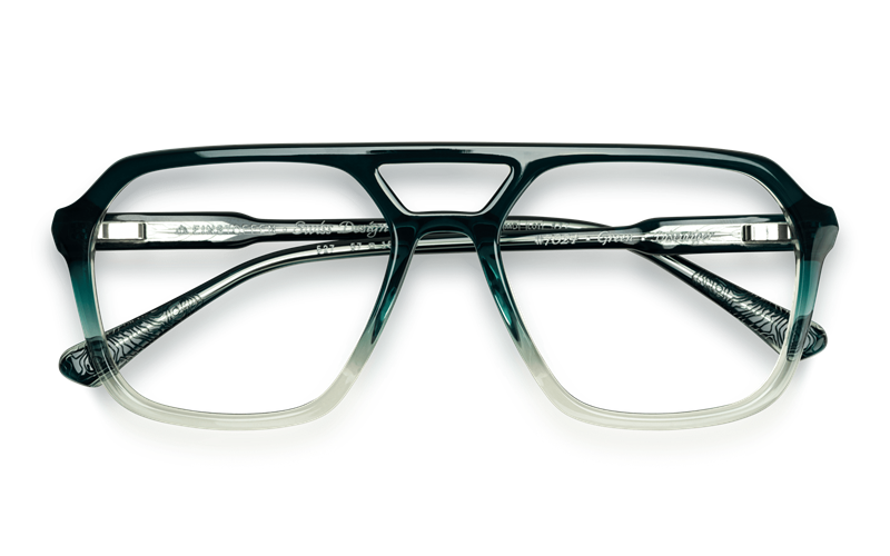 EINSTOFFEN Discotiger Brillestel (Form: Pilot - Farve: Grøn)