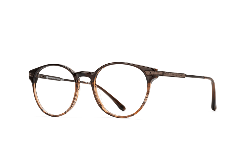 EINSTOFFEN Schirmmacher Brillestel (Form: Rund - Farve: Sort)