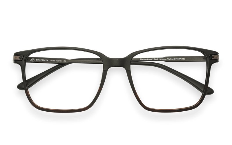 EINSTOFFEN Nachtwächter Brillestel (Form: Firkantet - Farve: Sort)