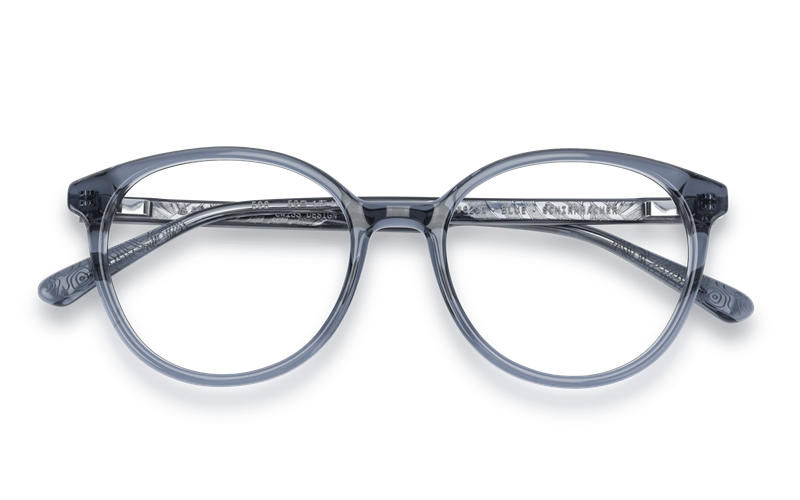 EINSTOFFEN Schirmmacher Brillestel (Form: Rund - Farve: Blå)