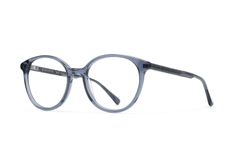 EINSTOFFEN Schirmmacher Brillestel (Form: Rund - Farve: Blå)