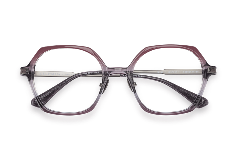 EINSTOFFEN Szenografin Brillestel (Form: Rund - Farve: Lilla)