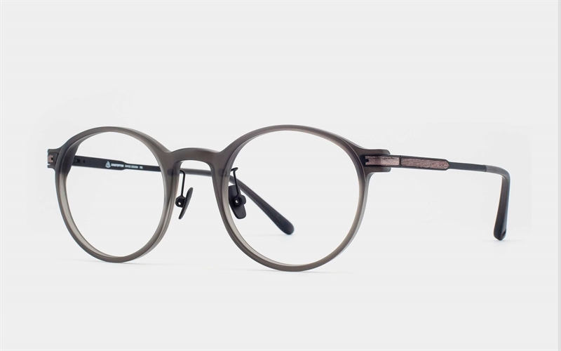 EINSTOFFEN Inspektor Brillestel (Form: Rund - Farve: Grå)