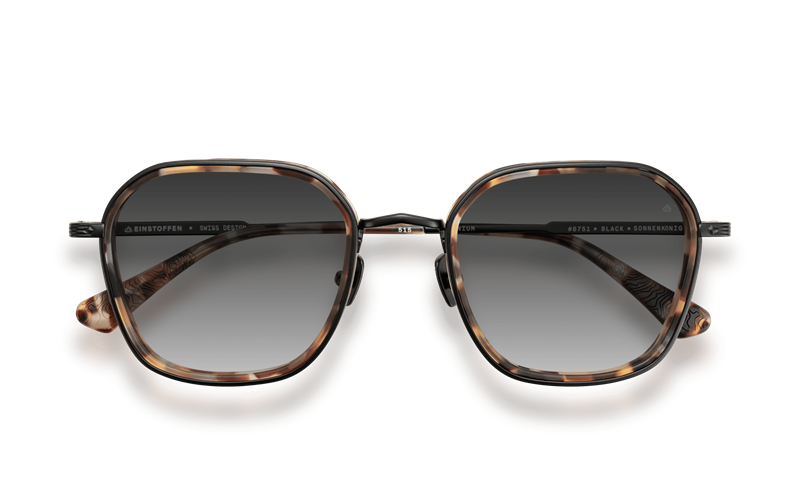 EINSTOFFEN Sonnenkönig Solbrille (Form: Firkantet - Farve: Sort)