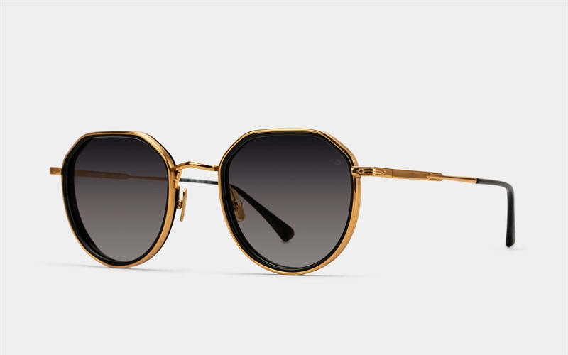 EINSTOFFEN Schattenmeister Solbrille (Form: Rund - Farve: Guld)