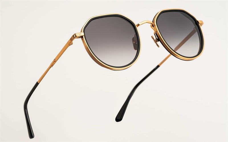 EINSTOFFEN Schattenmeister Solbrille (Form: Rund - Farve: Guld)