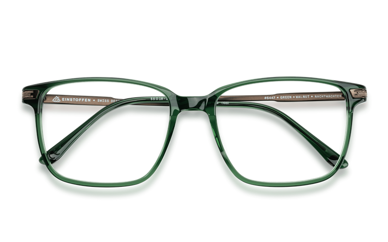 EINSTOFFEN Nachtwächter Brillestel (Form: Firkantet - Farve: Grøn)