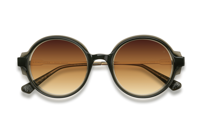 EINSTOFFEN Kuratorin Solbrille (Form: Rund - Farve: Grøn)