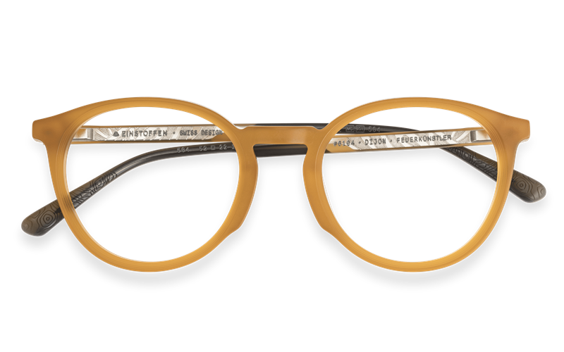 EINSTOFFEN Feuerkünstler Brillestel (Form: Rund - Farve: Bronze)