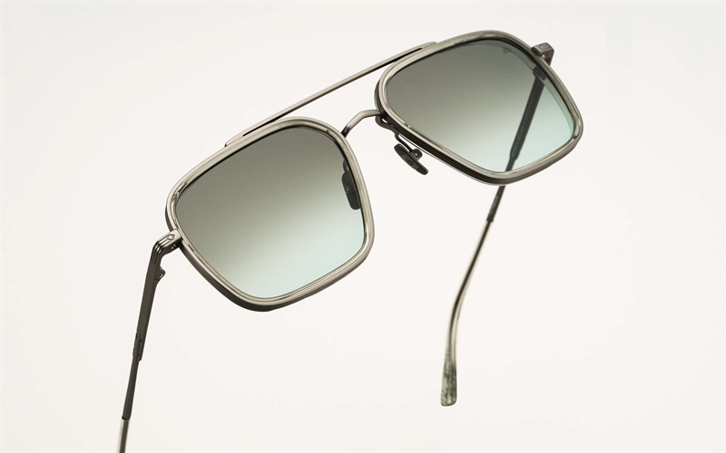 EINSTOFFEN Sonnenjäger Solbrille (Form: Firkantet - Farve: Sølv)